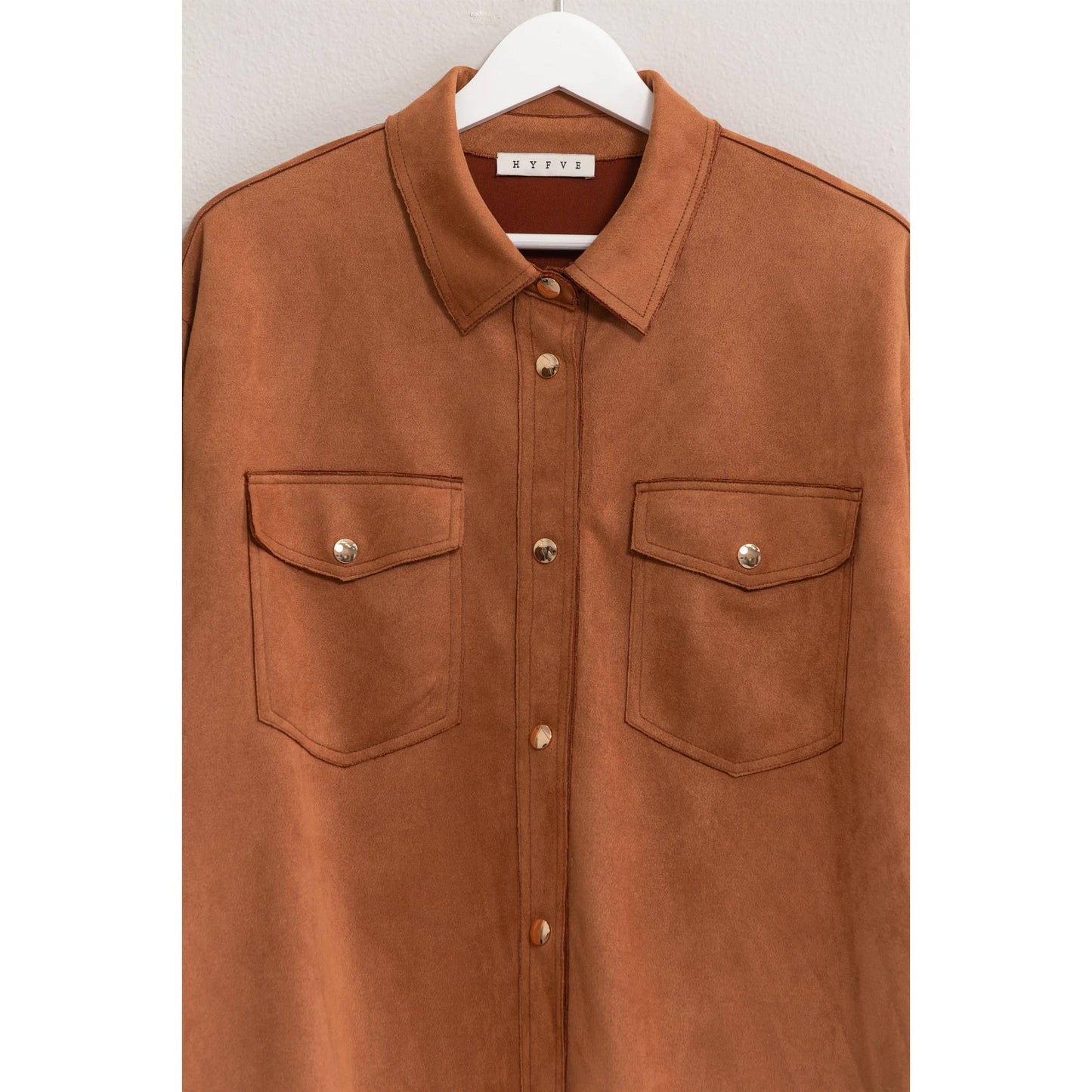 Must-Have Microsuede Shirt With Pocket
