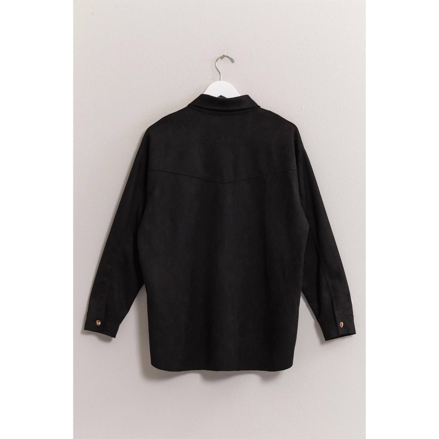 Must-Have Microsuede Shirt With Pocket