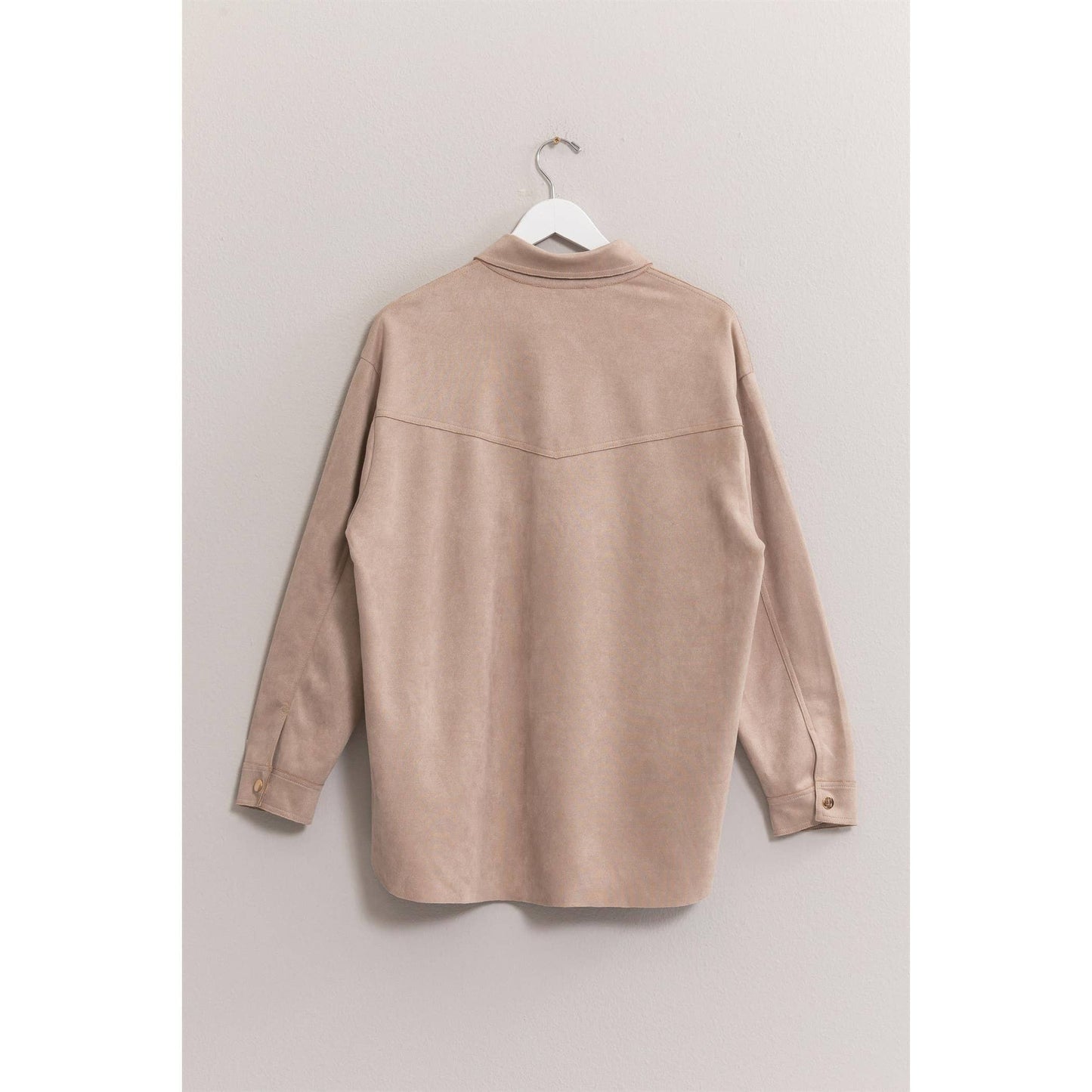 Must-Have Microsuede Shirt With Pocket