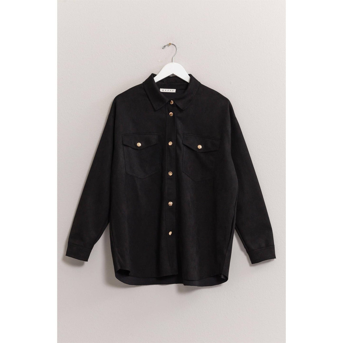Must-Have Microsuede Shirt With Pocket