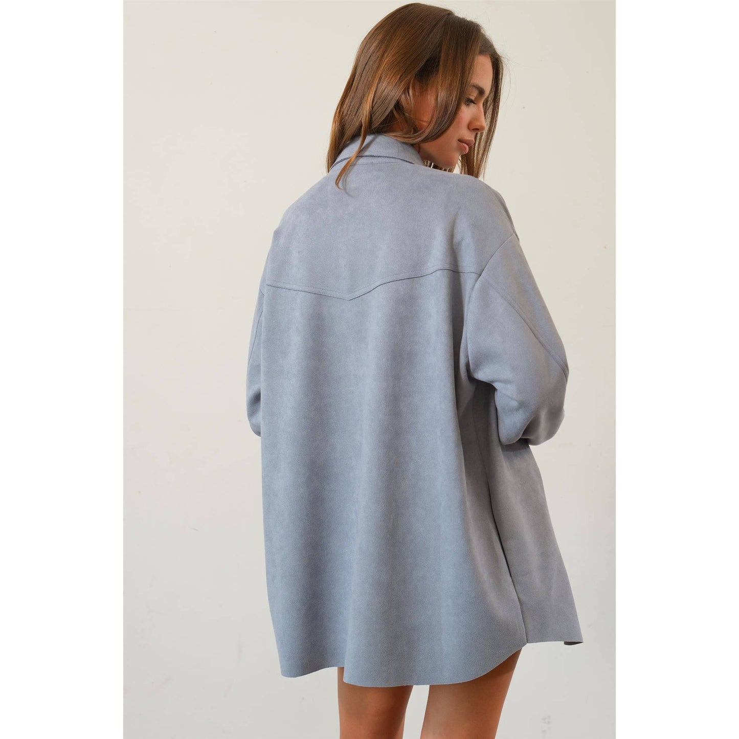 Must-Have Microsuede Shirt With Pocket
