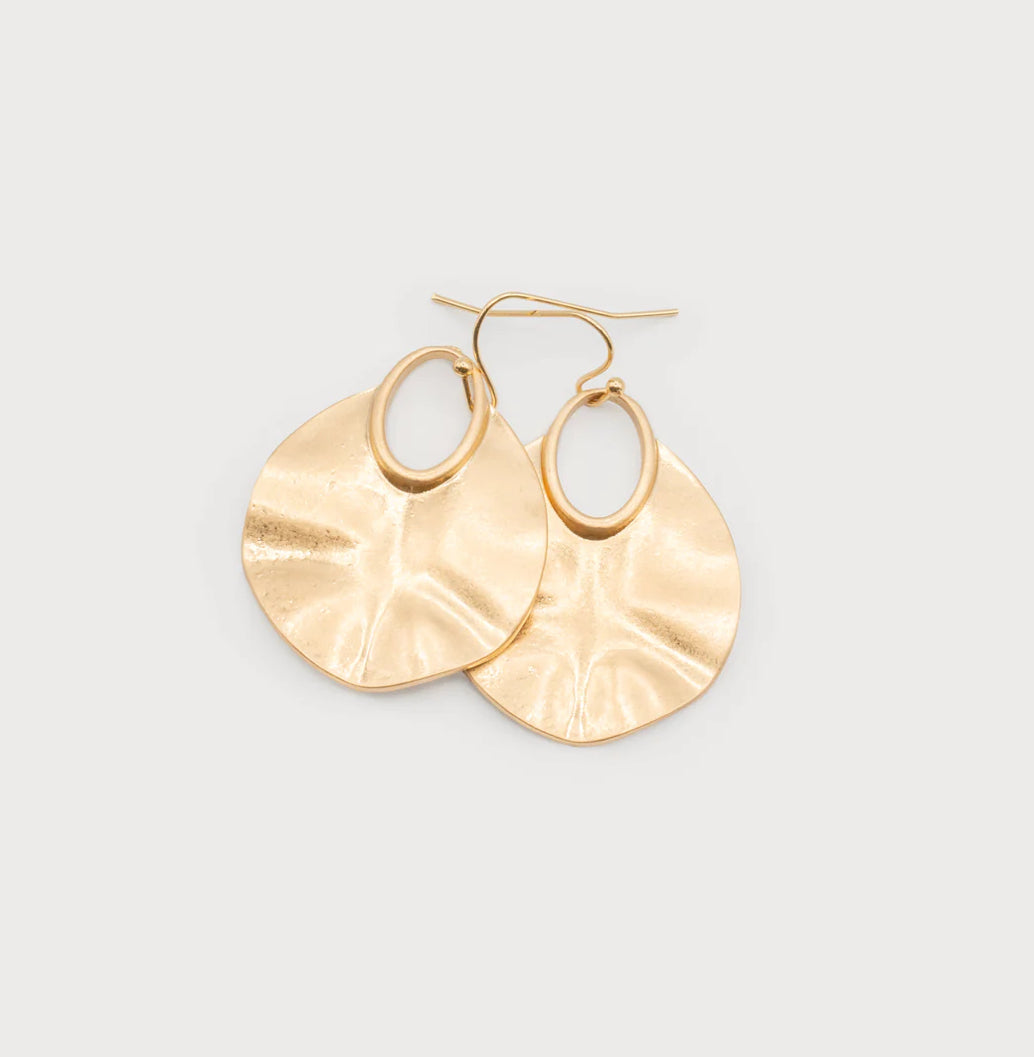 Drop Metal Wave Earrings