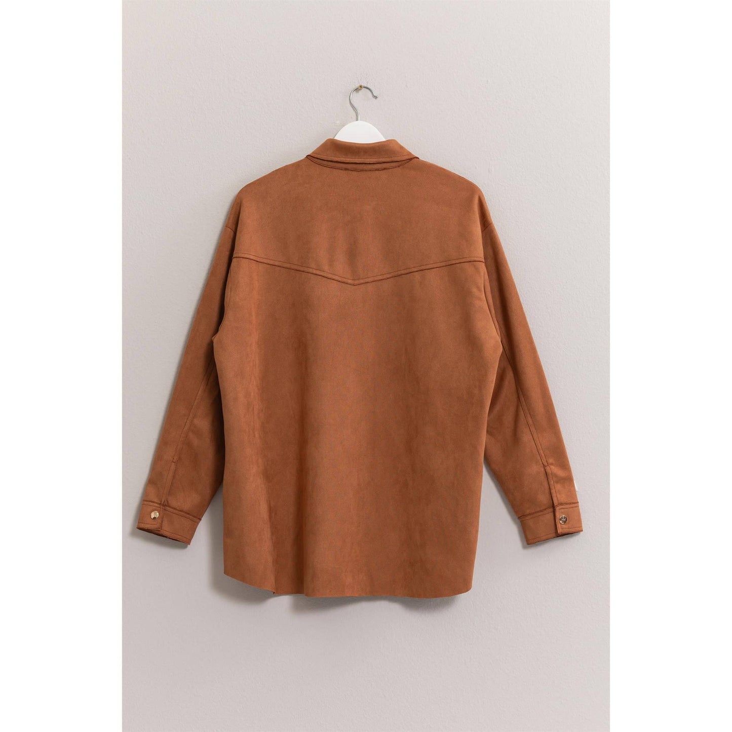 Must-Have Microsuede Shirt With Pocket