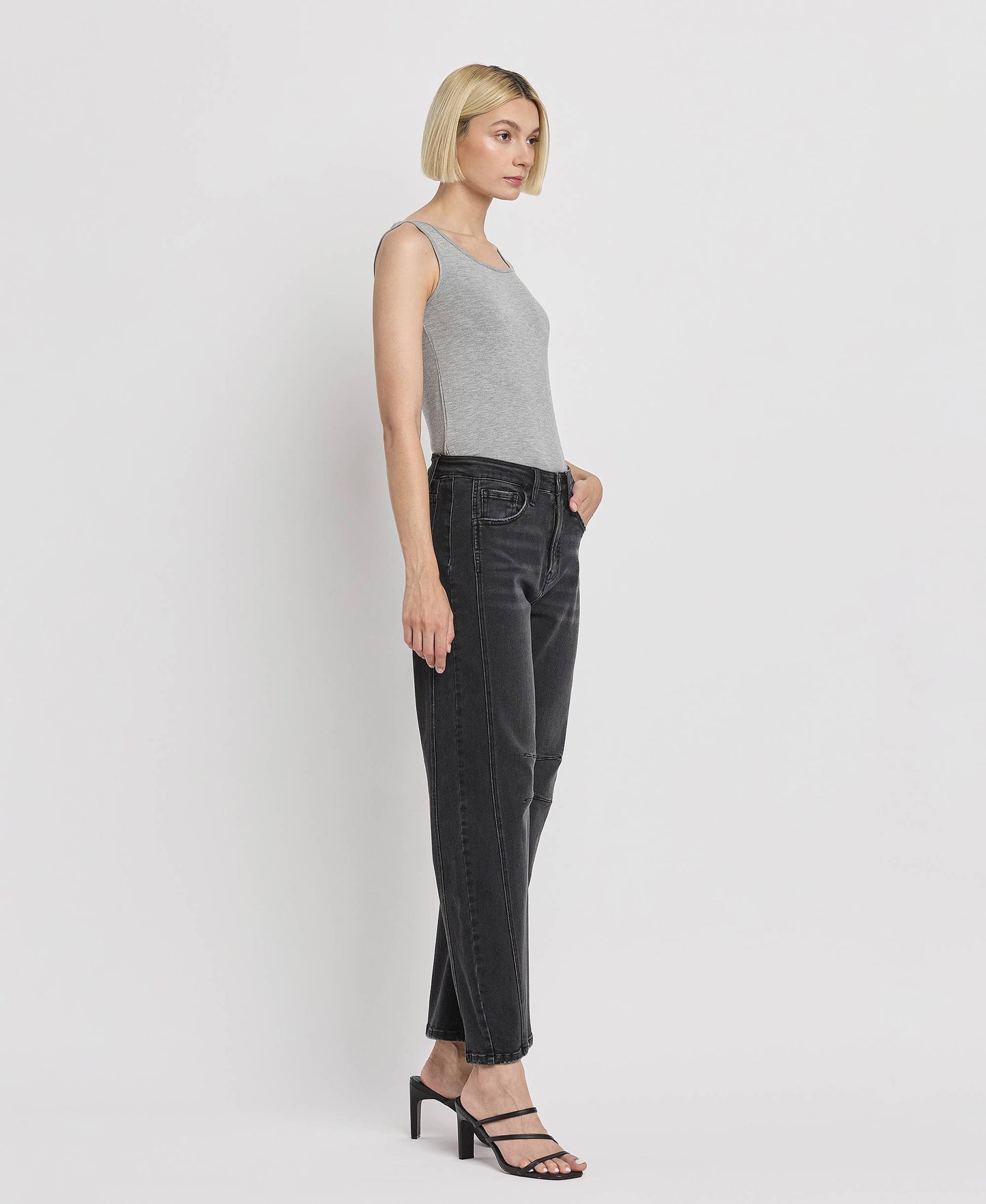 Stella High Rise Ankle Barrel Leg Jeans