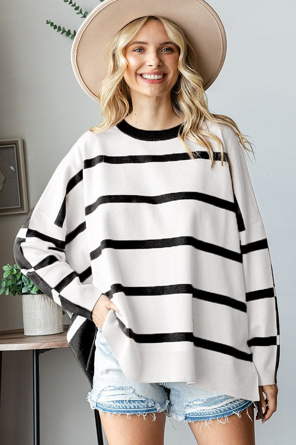 Sloane Striped Knit Sweater