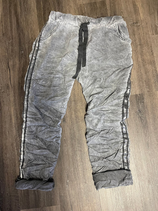 Magic Pants/Crinkle Joggers - Charcoal Grey Mineral Washed