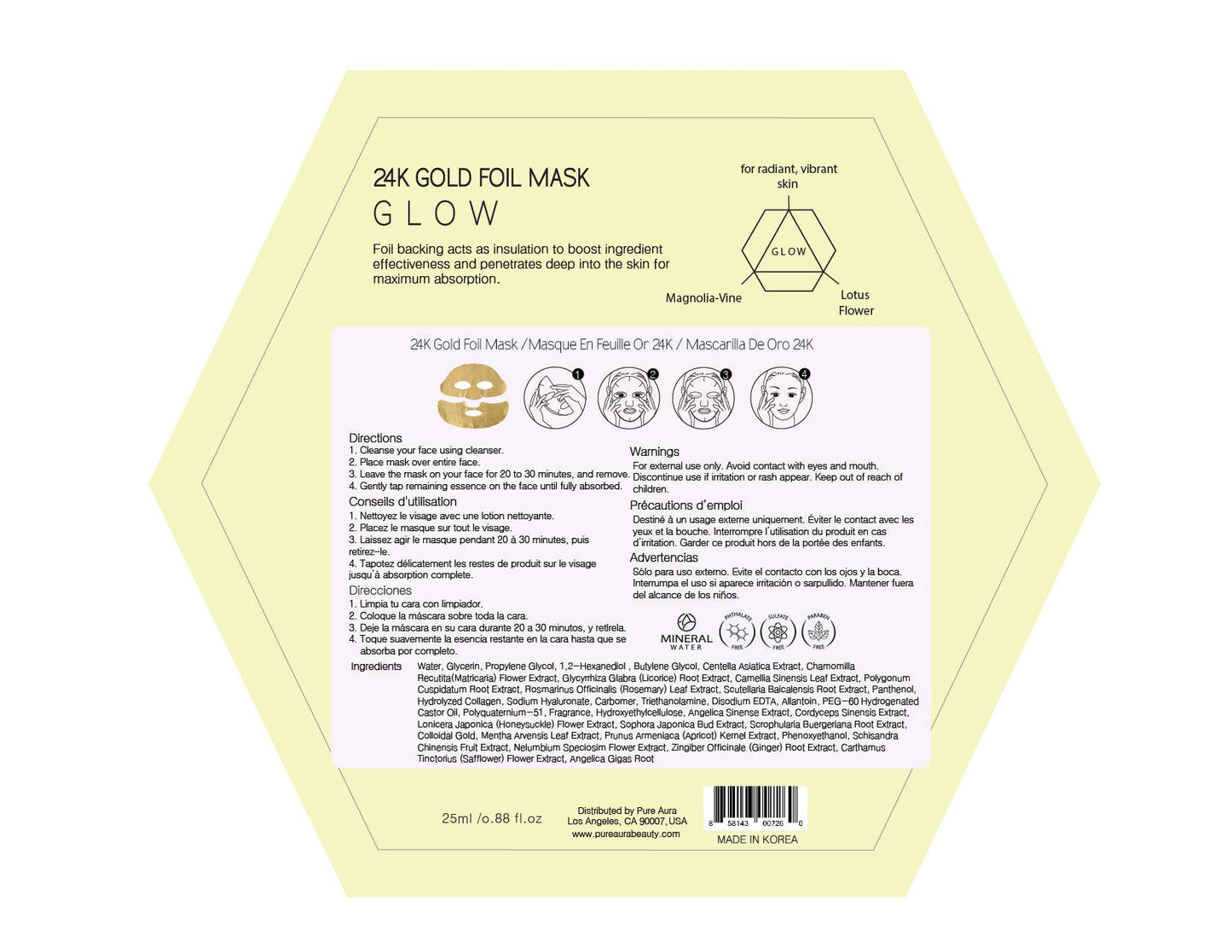 Luxury Gold Metallic Facial Foil Mask