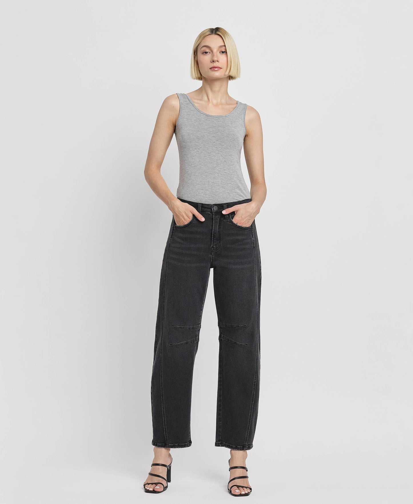 Stella High Rise Ankle Barrel Leg Jeans