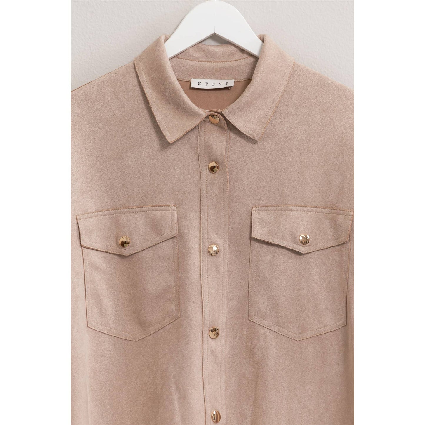 Must-Have Microsuede Shirt With Pocket
