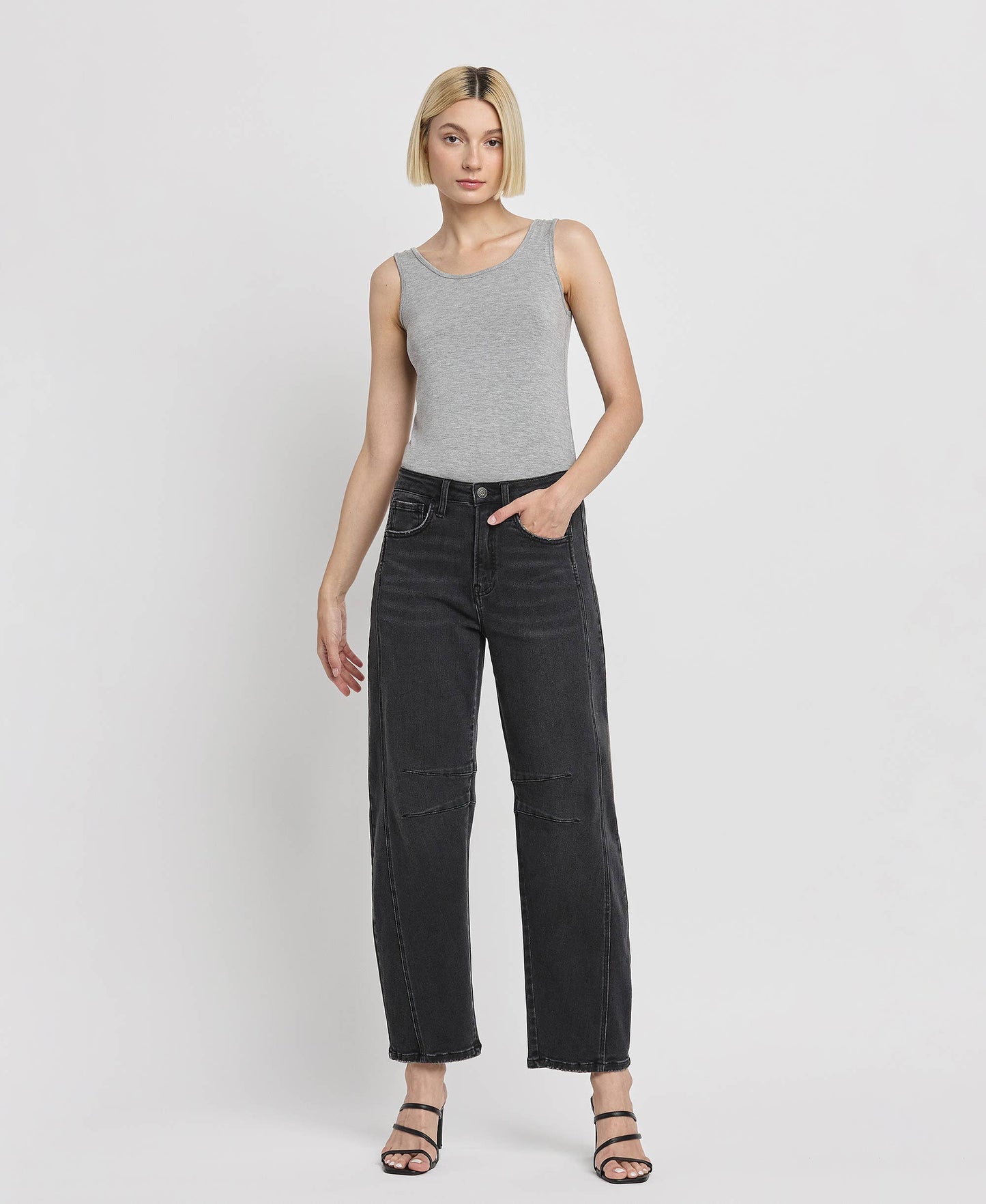 Stella High Rise Ankle Barrel Leg Jeans