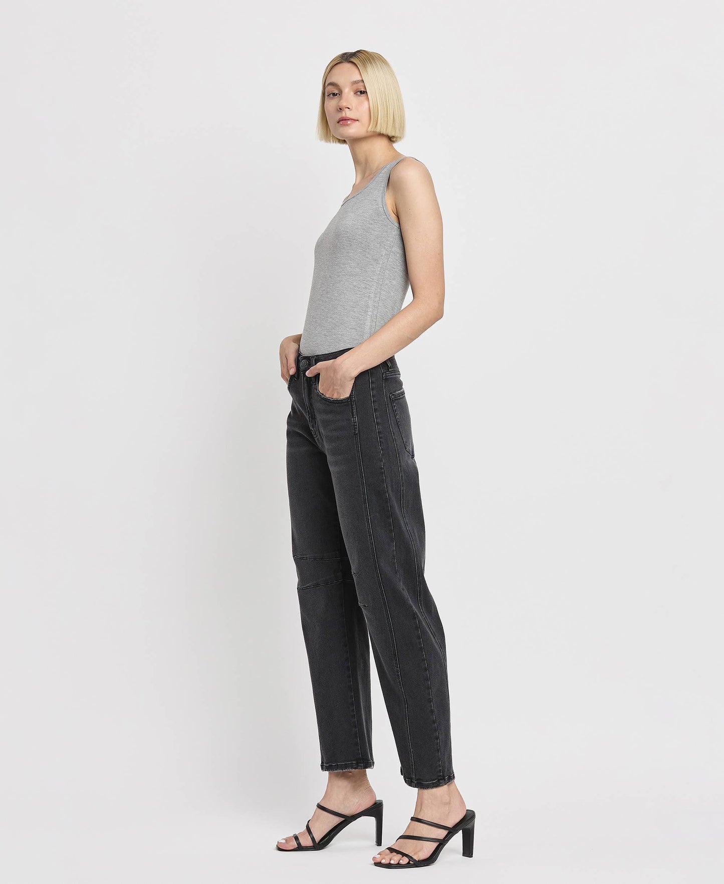 Stella High Rise Ankle Barrel Leg Jeans