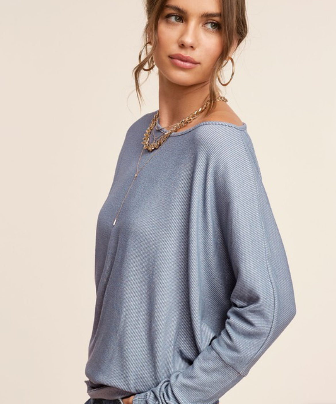 Bat Wing Sleeve Loose Fitting Top