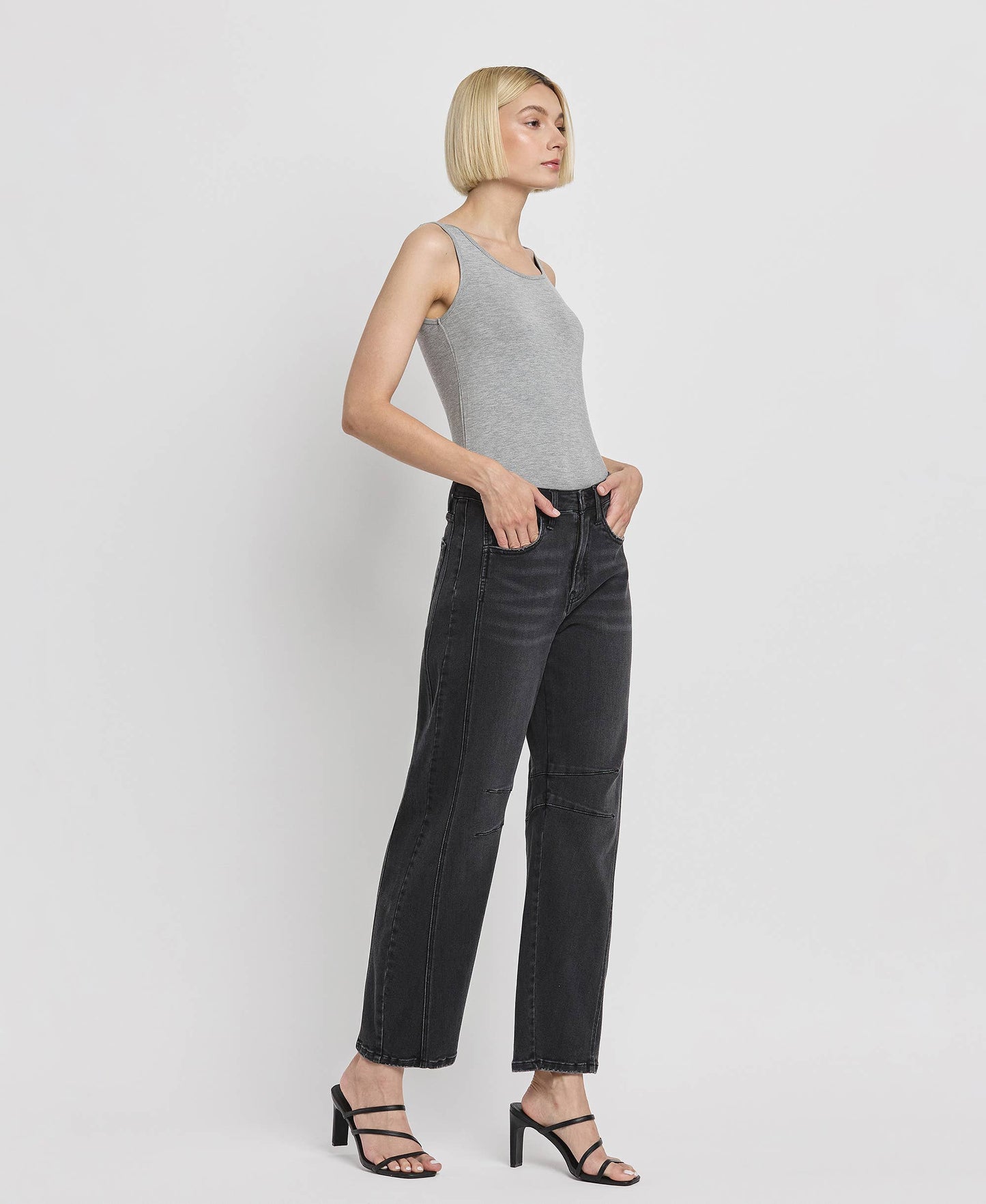 Stella High Rise Ankle Barrel Leg Jeans