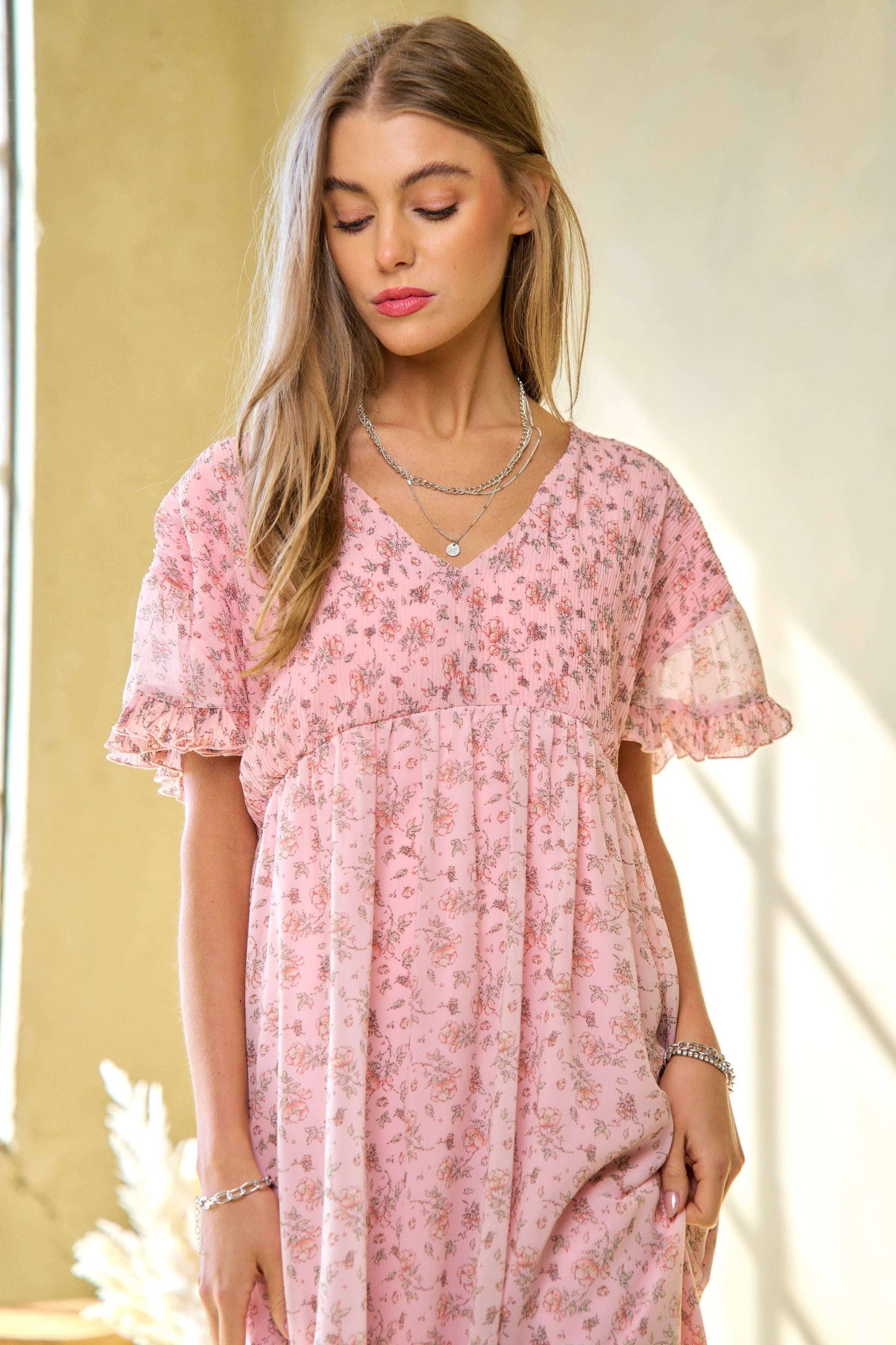 Caroline Short Sleeve Summer Dress