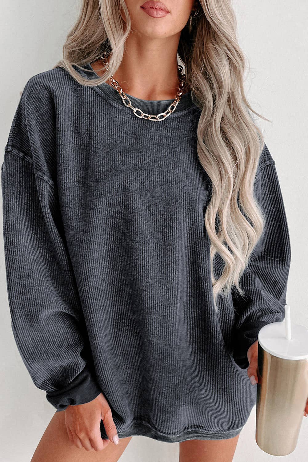 Roxy Ribbed Knit Pullover