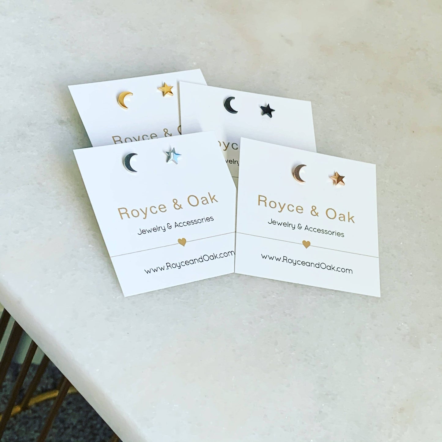 Royce & Oak - Moon & Star Earrings