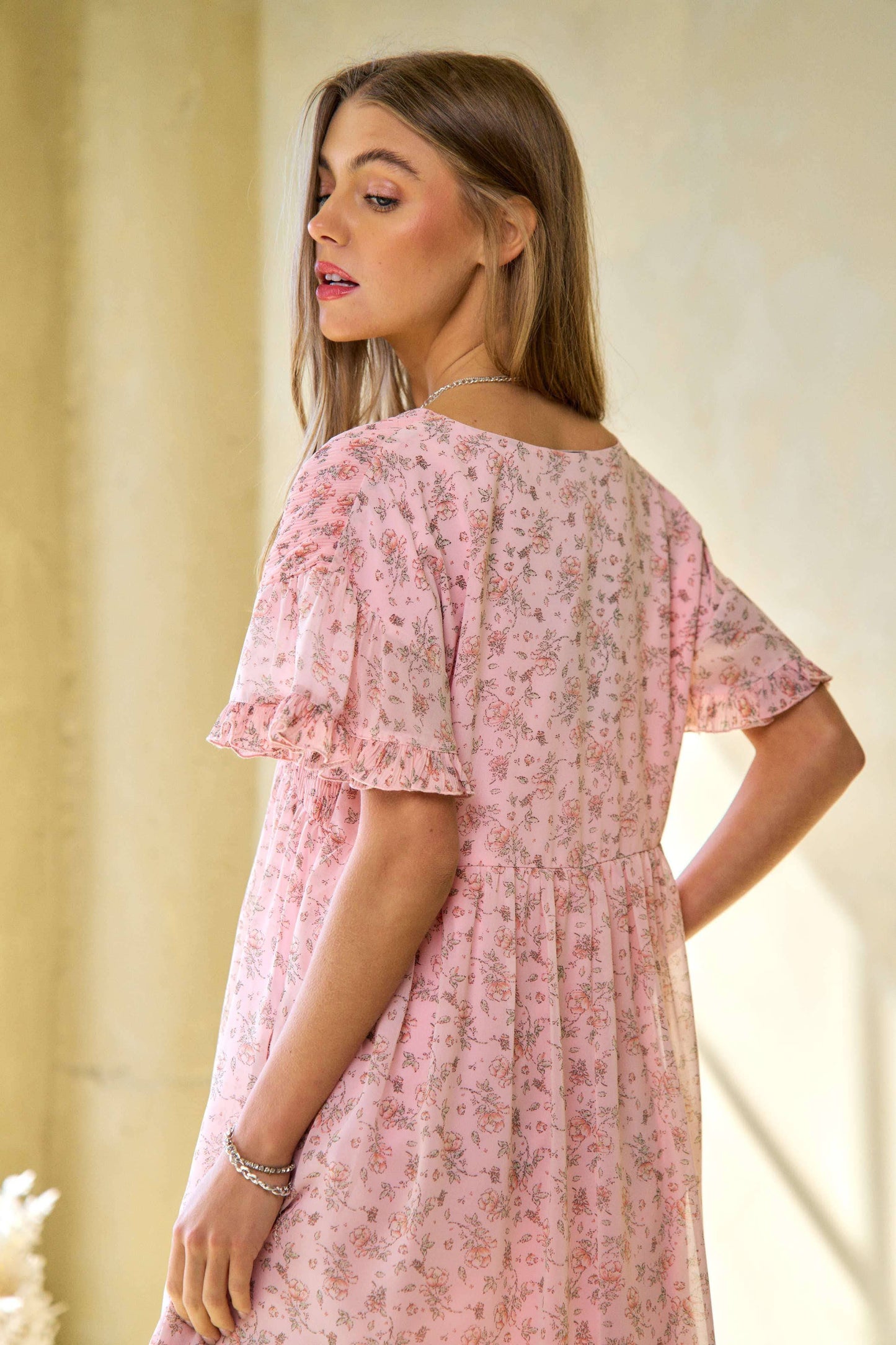 Caroline Short Sleeve Summer Dress