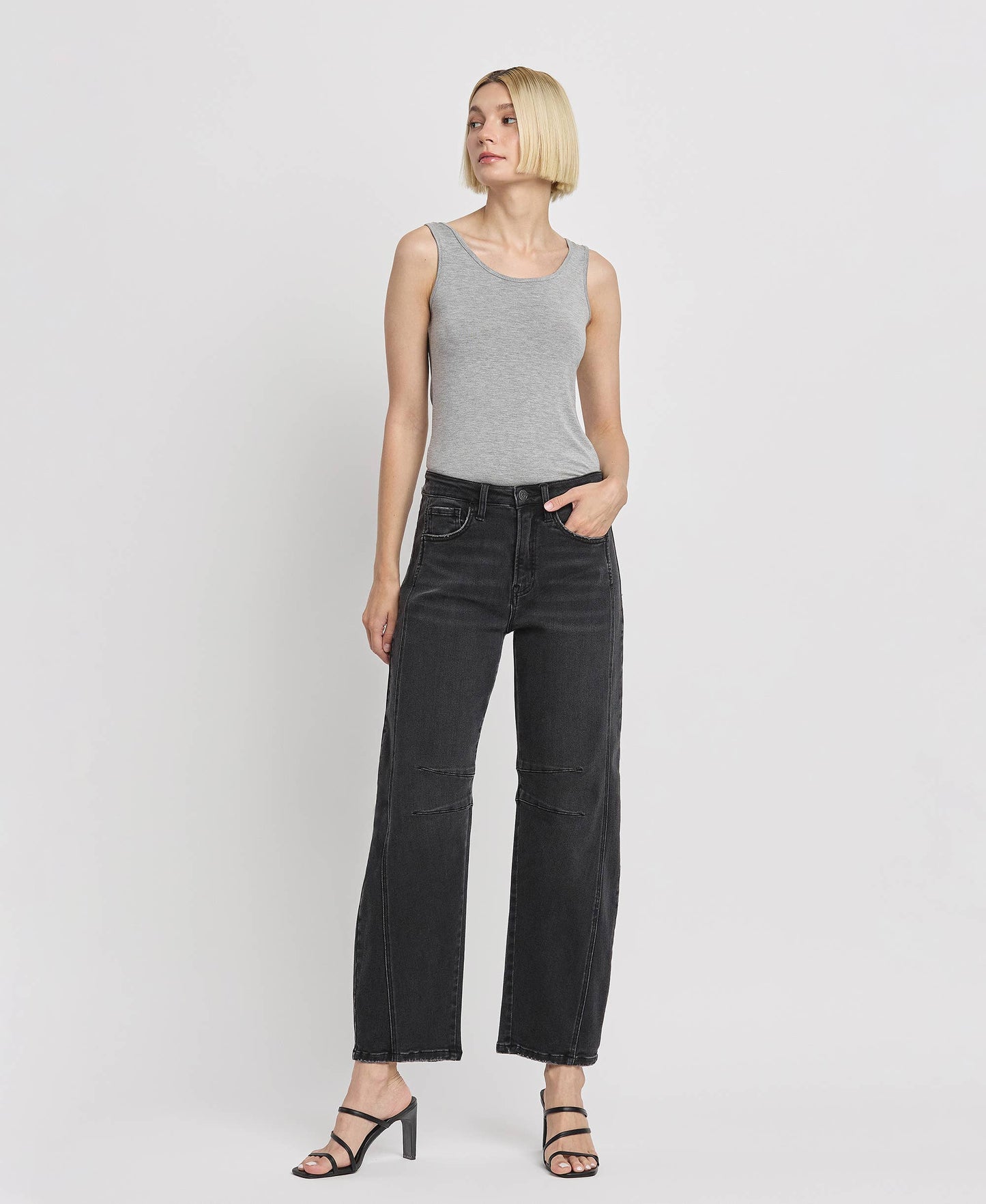 Stella High Rise Ankle Barrel Leg Jeans