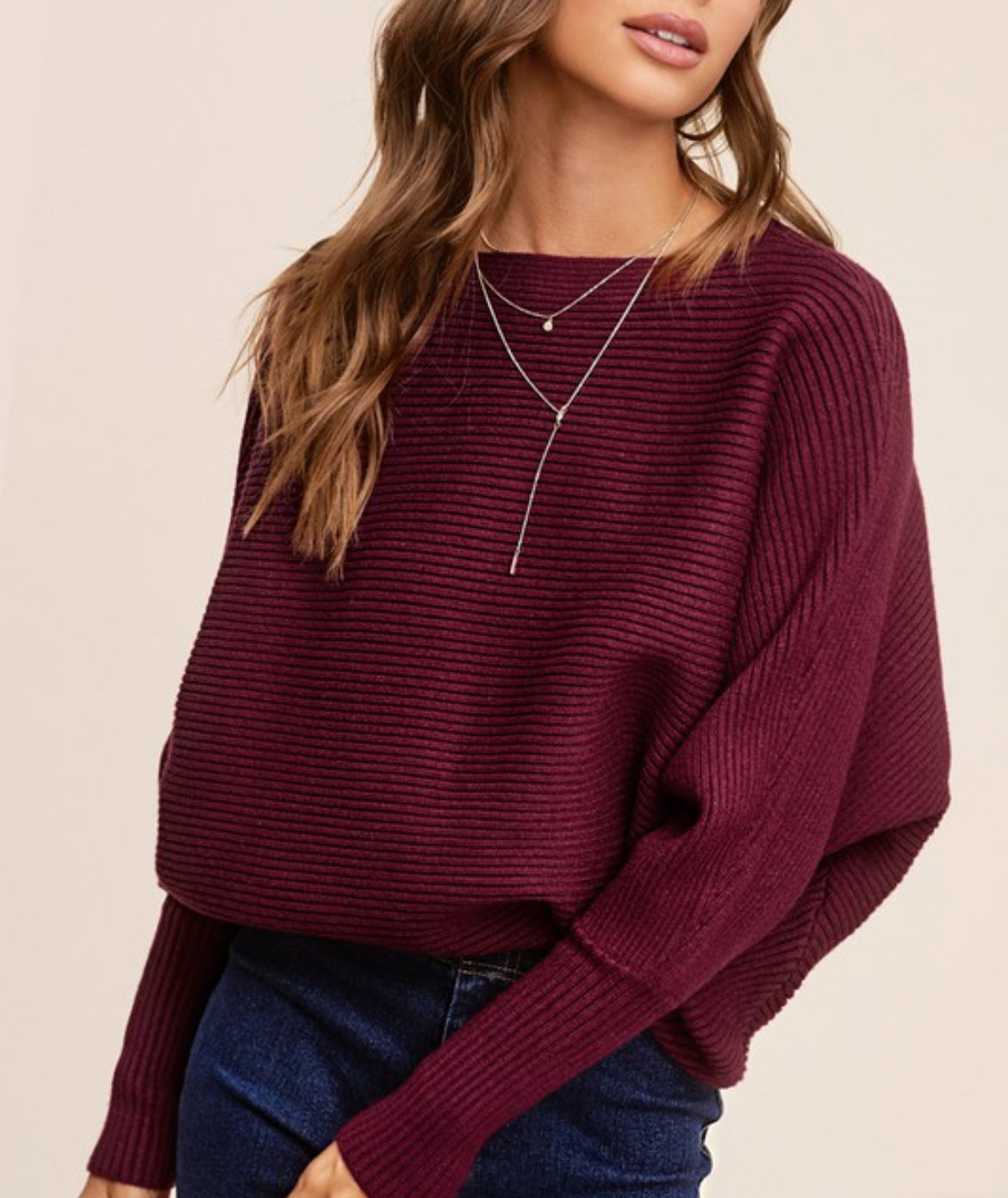 Rachel Ribbed Boatneck Sweater