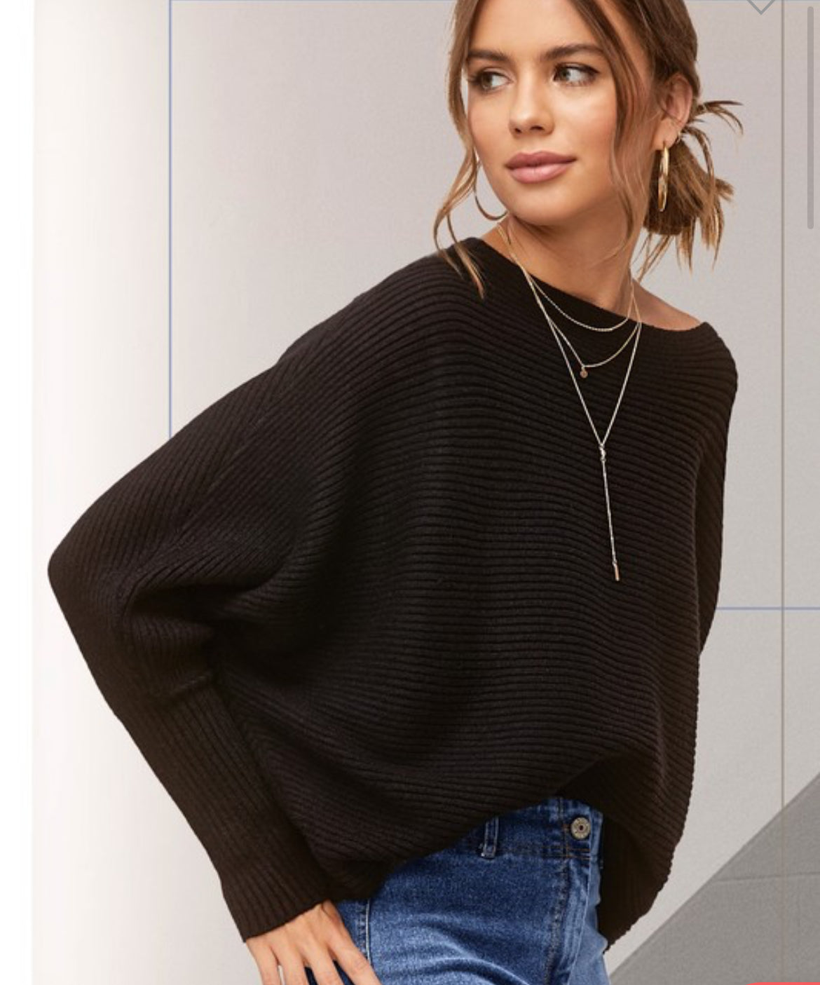 Rachel Ribbed Boatneck Sweater