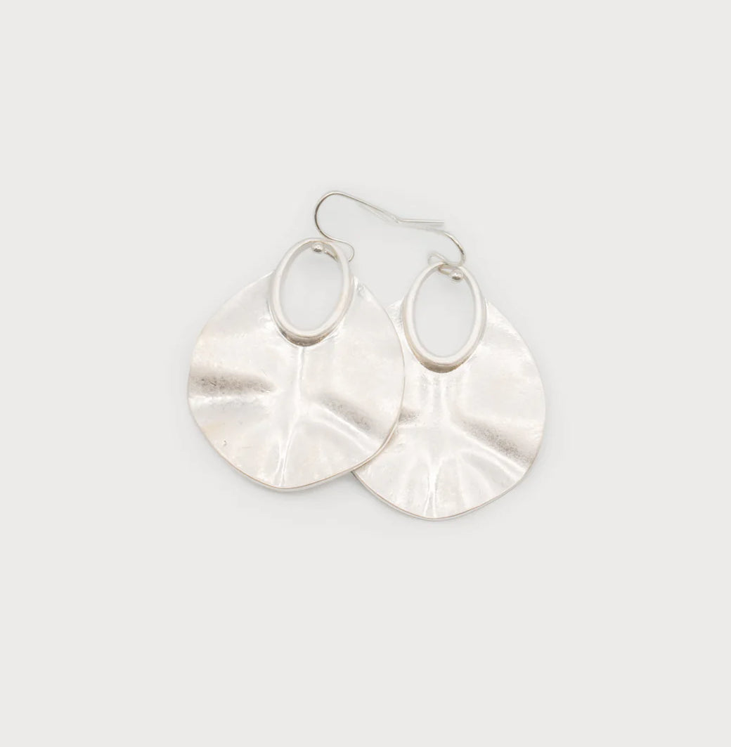 Drop Metal Wave Earrings