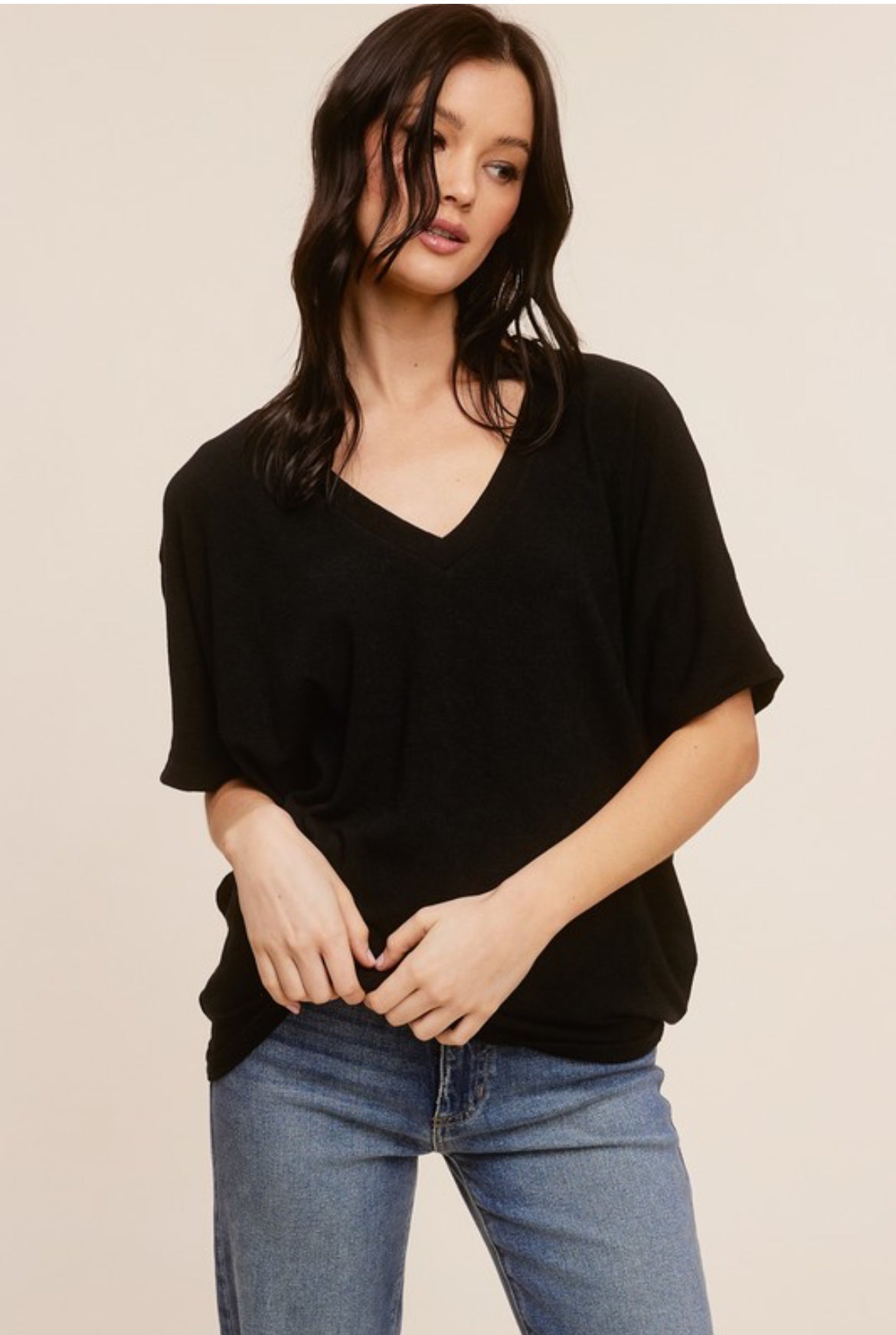 Charolette V-Neck Crepe Shirt