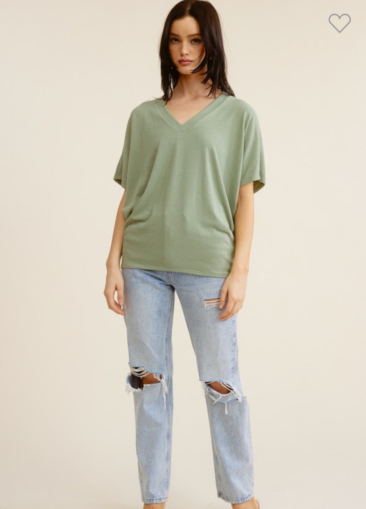 Charolette V-Neck Crepe Shirt