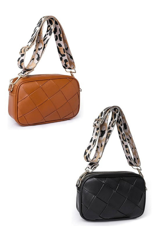 Leopard Strap Crossbody Purse