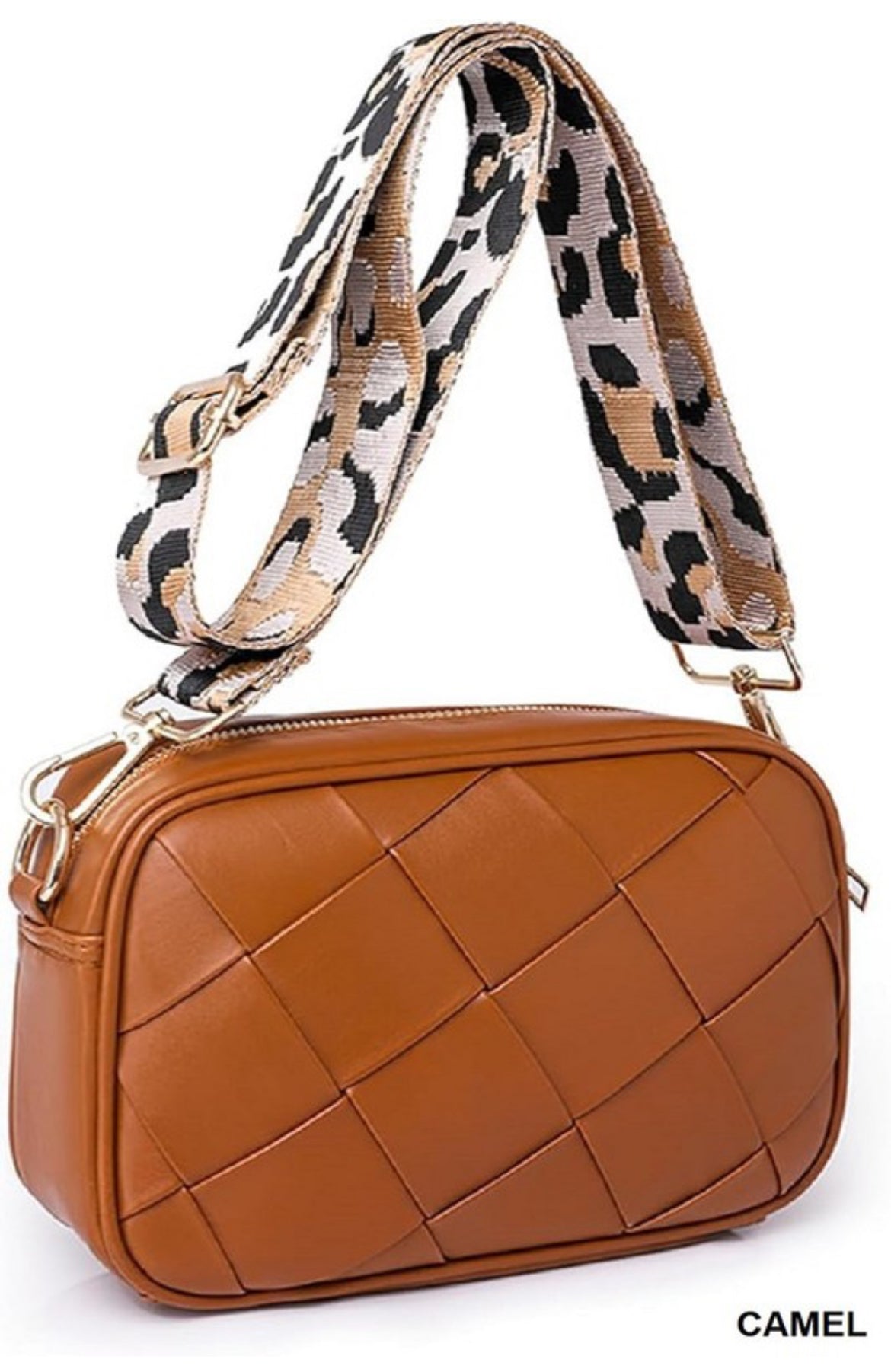 Leopard Strap Crossbody Purse