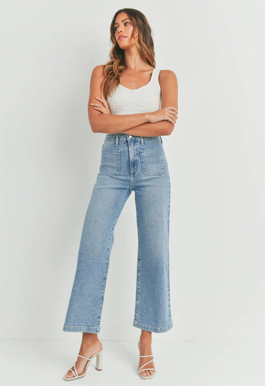 Sailor Pocket Wide Leg Jeans