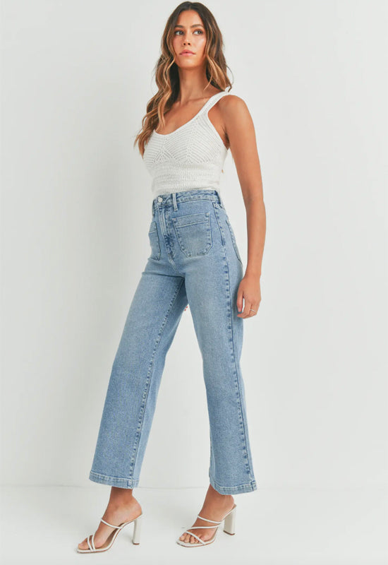 Sailor Pocket Wide Leg Jeans