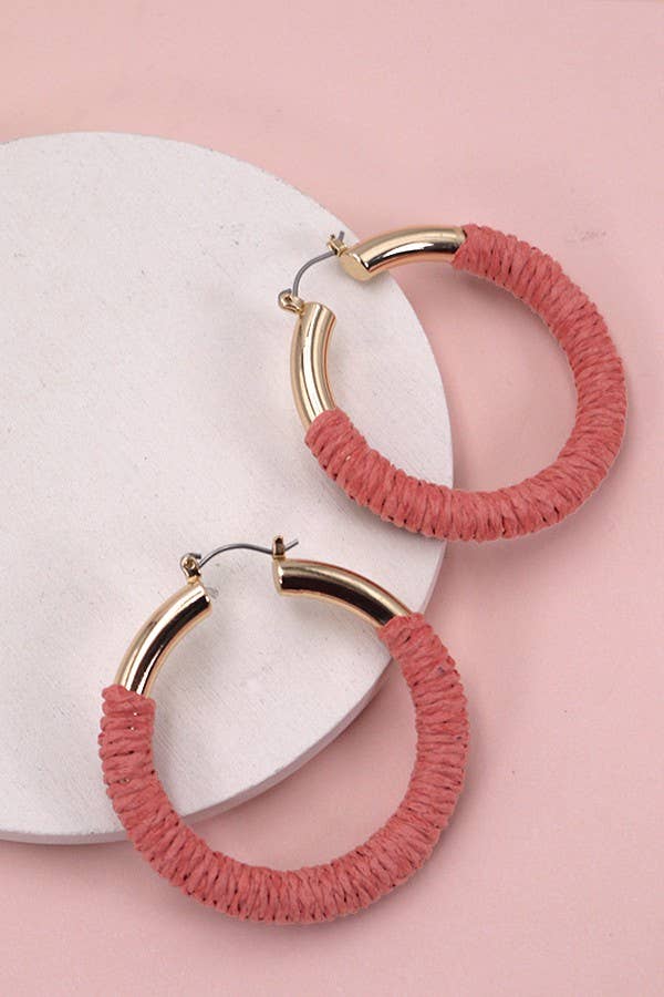 Hemp Rope Hoop Earrings