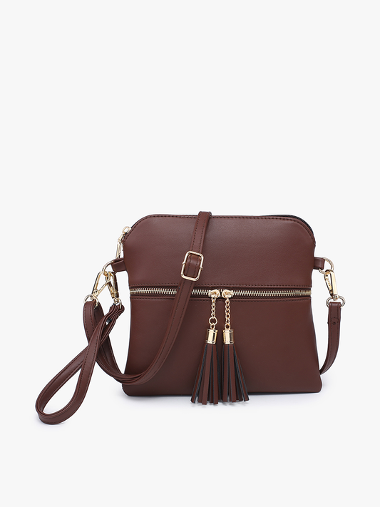 Tara Double Zip Crossbody/Wristlet