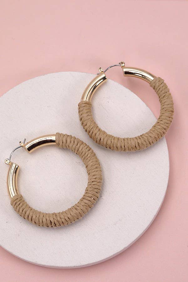 Hemp Rope Hoop Earrings