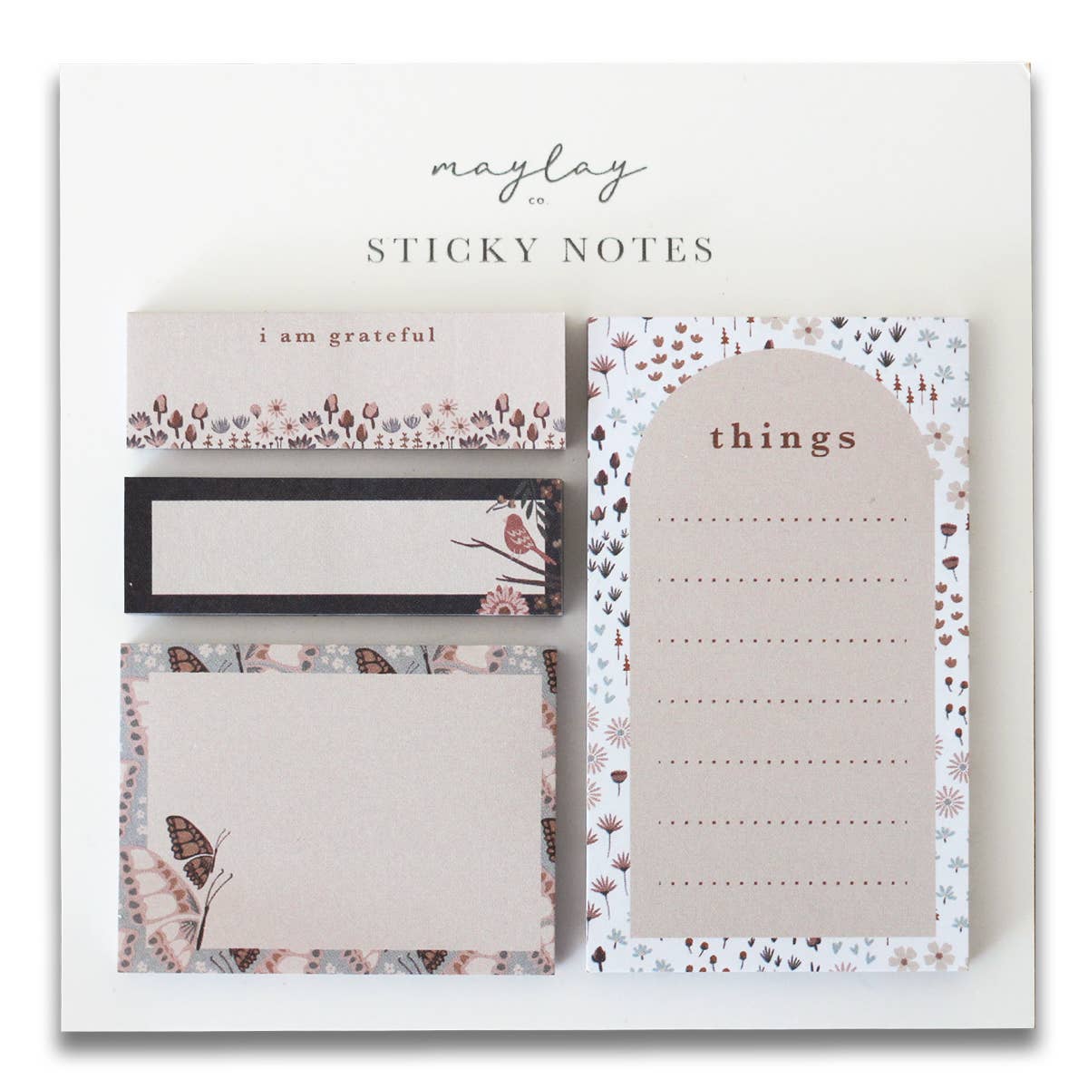 Floral Mini Sticky Notes Set