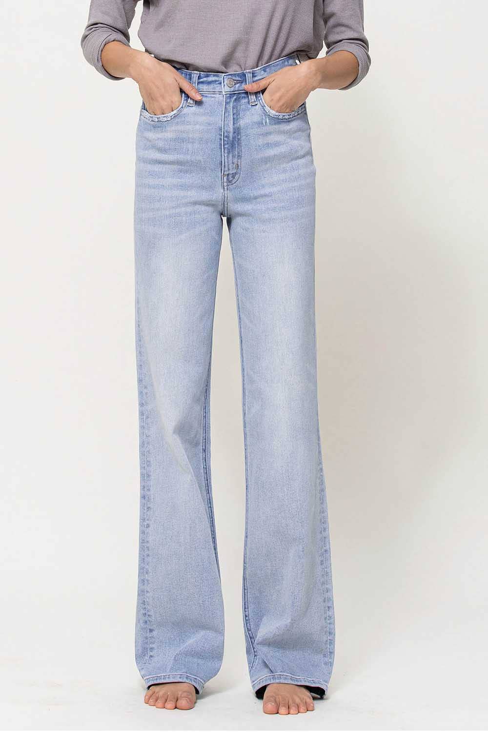 Megan 90s Super High Rise Stretch Flare Jeans