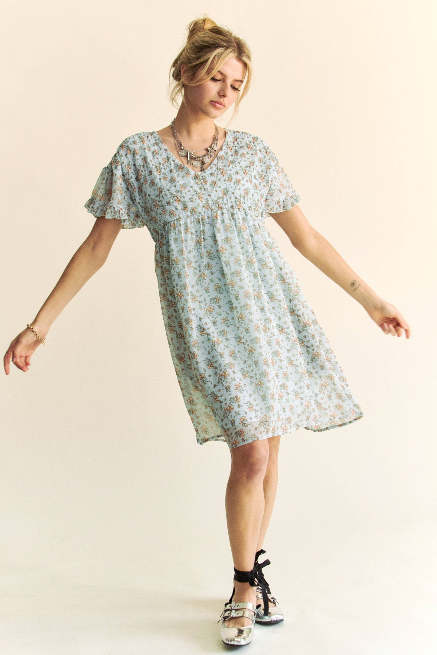 Caroline Short Sleeve Summer Dress