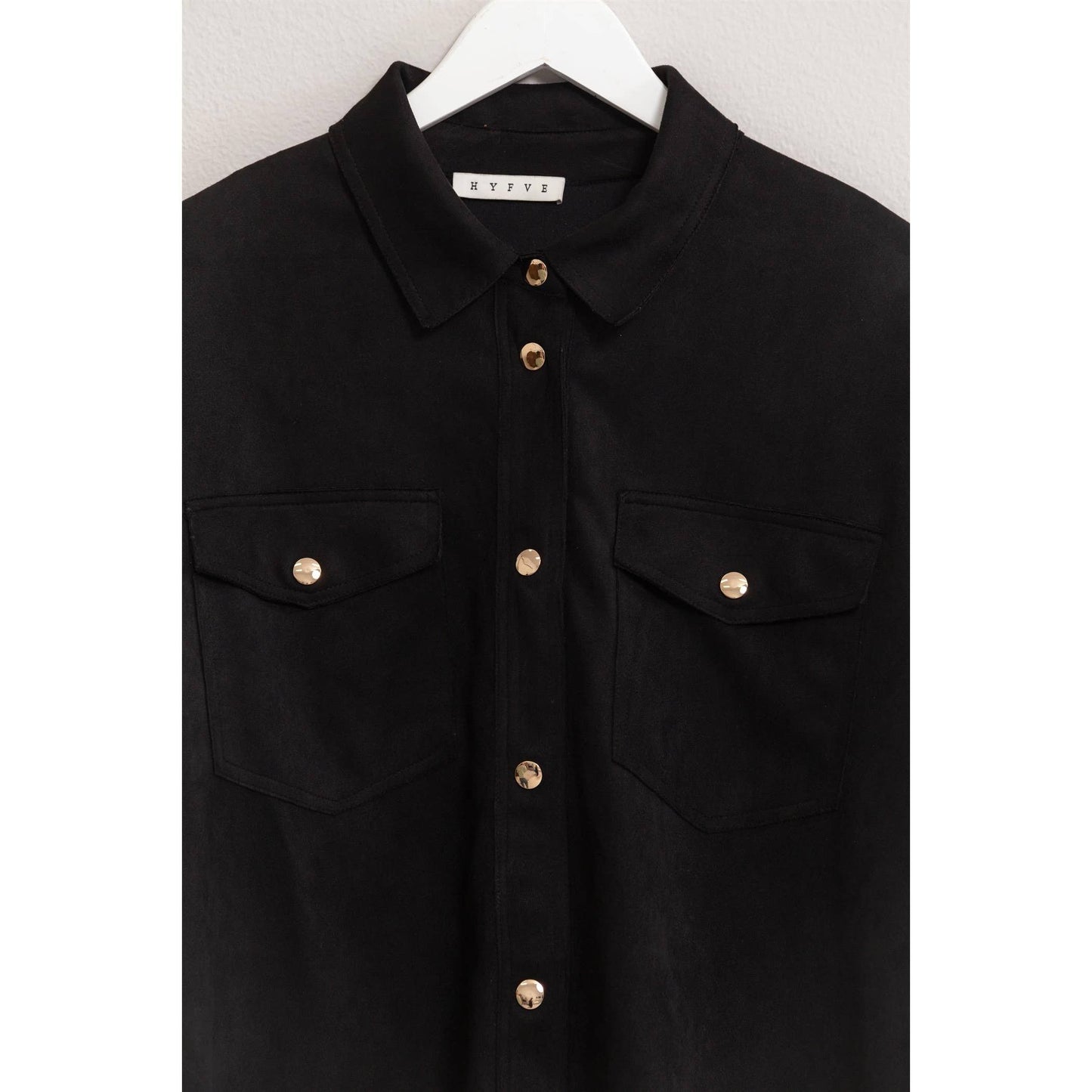 Must-Have Microsuede Shirt With Pocket