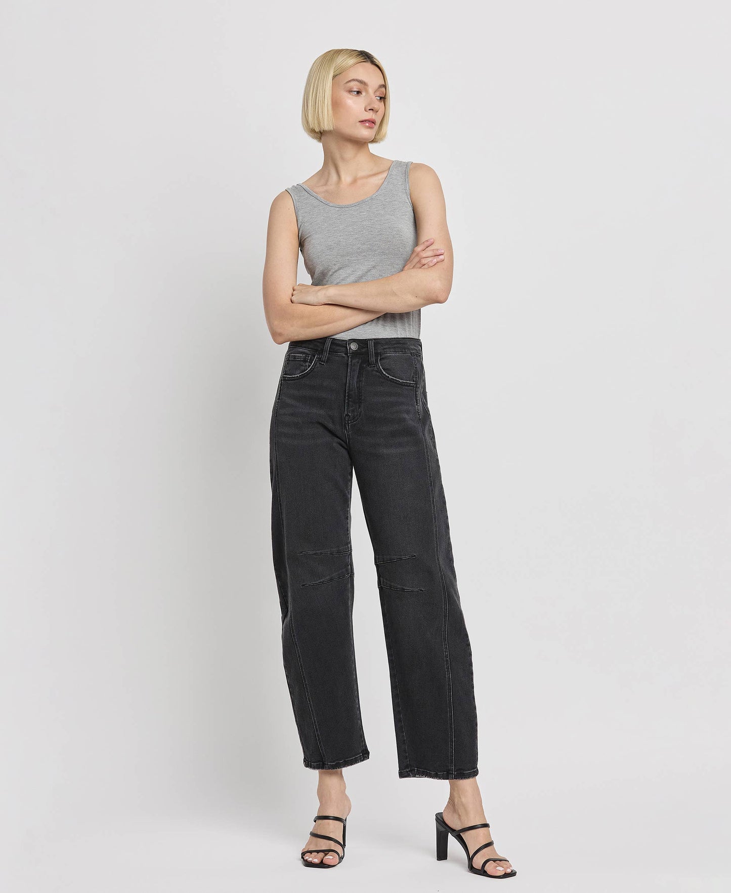 Stella High Rise Ankle Barrel Leg Jeans