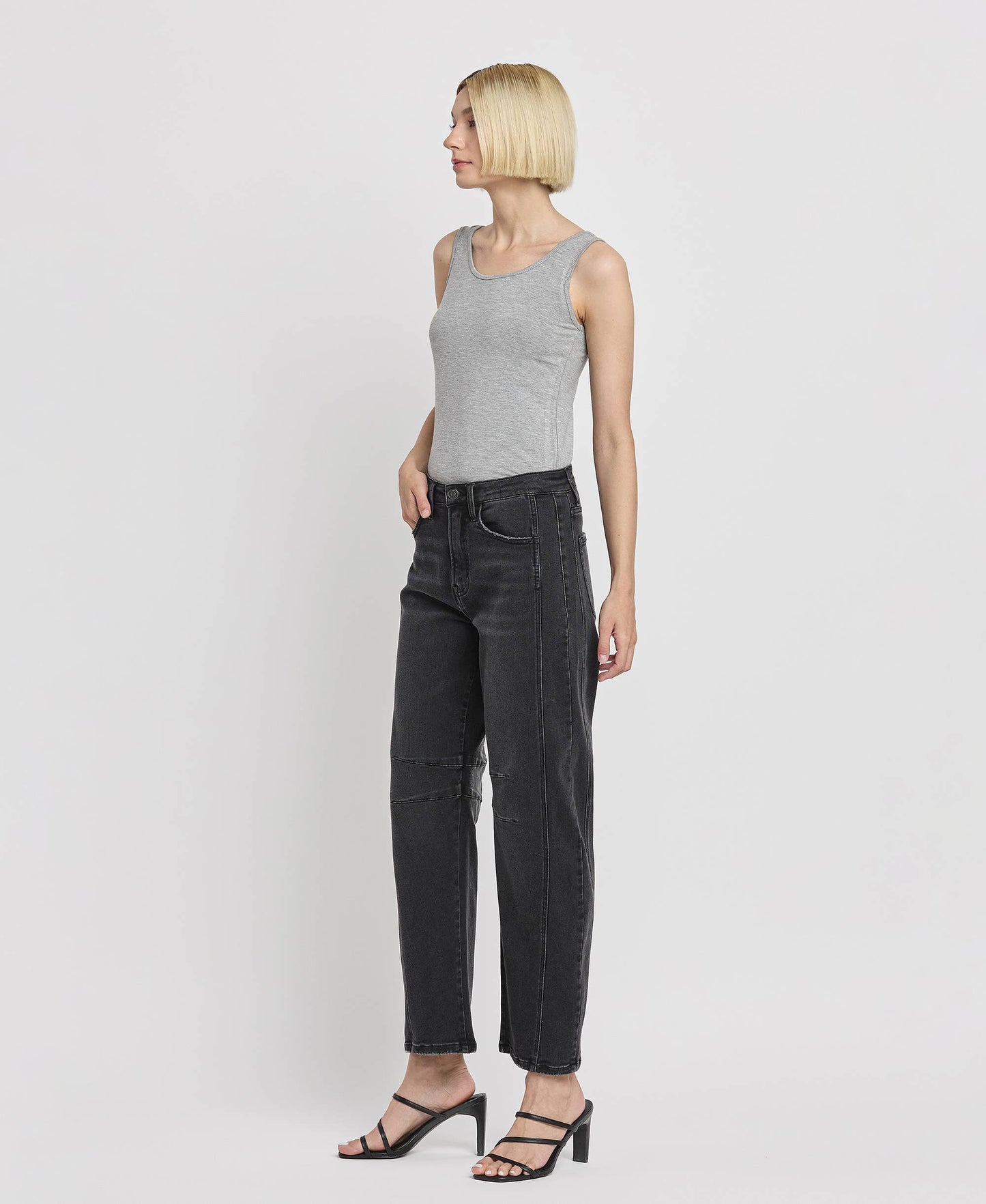 Stella High Rise Ankle Barrel Leg Jeans